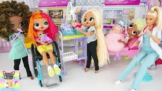 OMG LOL Surprise Neonlicious Lady Diva & Swag with Baby Doll at Royal Bee Barbie Hospital!