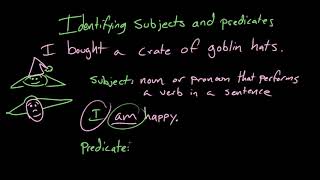 Subjects and predicates Syntax Khan Academy