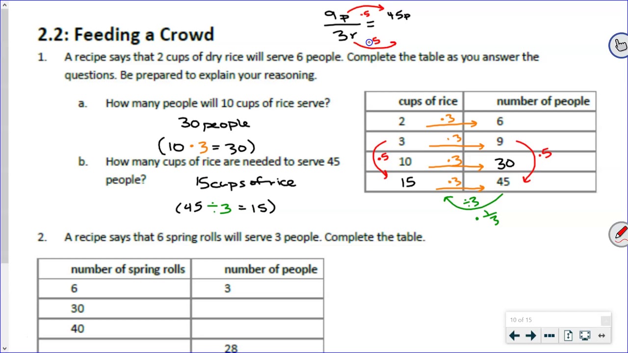 OUR 7.2.2 Introducing Proportional Relationships With Tables (Part 1 Of ...