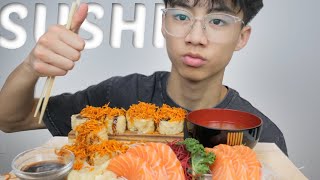 Deep Fried California Roll with Salmon Sashimi and Miso Soup | N.E Let's Eat