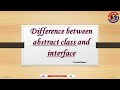 Difference between abstract class and interface
