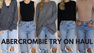 Abercrombie Haul 2021 | Jeans, Basics \u0026 Loungewear Try On Haul | Abercrombie and Fitch Haul