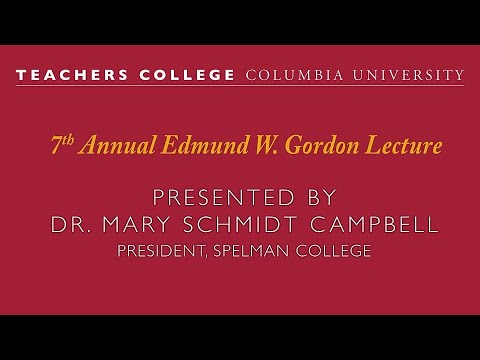 7th Annual Edmund W. Gordon Lecture With Mary Schmidt Campbell - YouTube