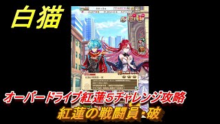 白猫　紅蓮の戦闘員・破　オーバードライブ紅蓮５チャレンジ攻略　＃５８　【白猫プロジェクト】