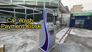 Car wash payment kiosk with cash payment and cashless payment