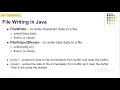 File Writing using FileWriter and FileOutputStream in Java