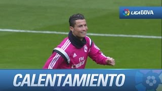 Calentamiento del Real Madrid