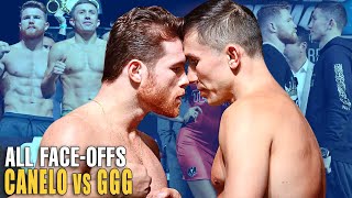 CANELO VS GENNADY GOLOVKIN - ALL THE FACE OFFS AHEAD OF CANELO GGG 3