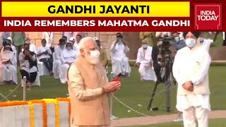 Gandhi Jayanti: Modi Pays Floral Tributes To Mahatma Gandhi, PM To Connect With Villagers Of Gujarat