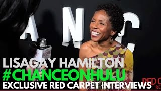 LisaGay Hamilton interviewed at the Red Carpet Premiere of "Chance" on Hulu