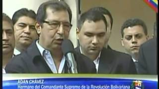 Adán Chávez: Nada ni nadie parará esta Revolución