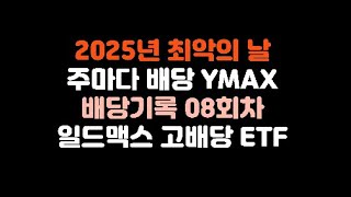 YMAX 주마다 배당 08회차, 2월 배당금 결산, 2025년 최악의 날, 일드맥스 고배당 ETF