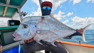 Jigging || ocea conquest 201hg vs diamond trevally....!!!