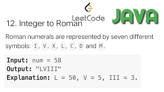 12. Integer to Roman #leetcode using java | #dsa #leetcodequestions #leetcodesolution |@GoCoderGo