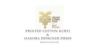 Printed Cotton Kurti \u0026 Hakoba Designer Dress | DCT CLOTHING STORE