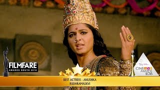Anushka Wins Best Actress for Rudhramadevi at 63rd Filmfare Awards South 2016