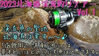 2023年6月24日【北海道渓流釣りツアー。函館近郊、道南でブラウン、イワナ、ヤマメを狙う。初日】(ヴァンキッシュ、カーディフNX)