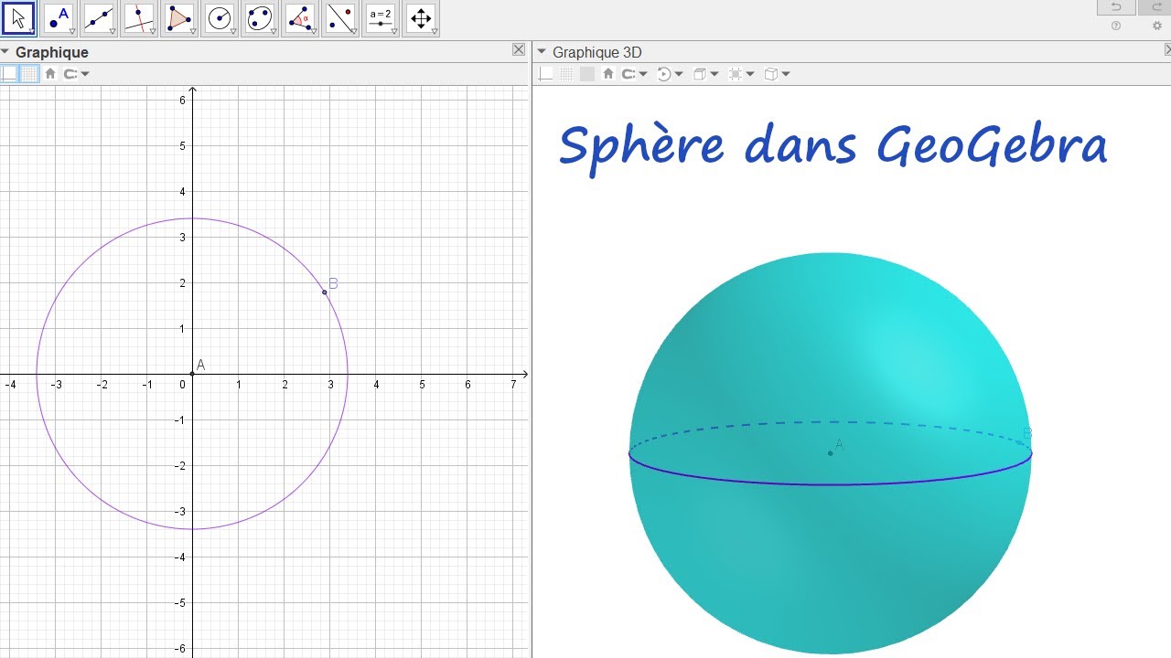 Sphère Dans GeoGebra - YouTube