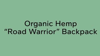 Handmade Organic Hemp Backpack \