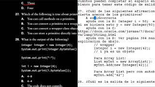 OCA JAVA SE 8 Programmer Guide Practice Test Chapter 2 # 21 - 30