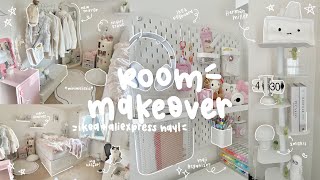 aesthetic room makeover 🎧🛒 ikea + aliexpress haul, business launch, building her