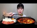 mukbang spicy kimchi.