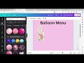 How to make a Balloon Menu on Canva #balloonstylist #balloonmenu #canva #canvatutorial