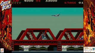 베레모쓰고 달리는 게임 Green Beret Action 1985 MAME Walkthrough Gameplay - (Retro Game FHD) [1440p 60FPS]