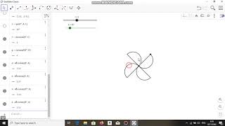 สื่อการสอน การสร้างกังหันลมหมุนได้ด้วยโปรแกรม Geogebra