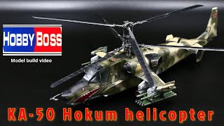 1/72 KA-50 Hokum Hobby Boss || Soviet attack Helicopter model build video