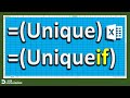 Extract Unique lists in Excel - Including IF conditions