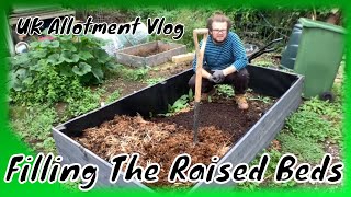 🥕 🥔 🍅 Filling The Raised Bed  / UK Allotment Vlog