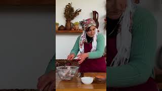 Fresh pomegranate dessert from Azerbaijan's mountains! #shorts