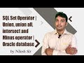 SQL Set Operator   union, union all, intersect and minus operator   oracle database