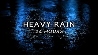 Heavy Rain to Sleep FAST, 24 Hours of Rainfall on Road