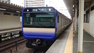 E235系1000番台横クラF-16編成 JR横須賀線総武快速線直通普通千葉行き 西大井駅発車