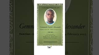 Gemmark Sueish Alexander Funeral Announcement Obituariessvg