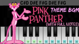 Pink Panther Theme Bgm | Piano Tutorial | Keyboard Notes