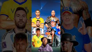 Football Team VS WWE Team (Ronaldo,Messi,Neymar) (The Rock,John Cena,Undertaker) #ronaldo#messi#wwe