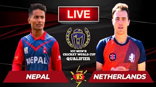 Nepal Vs Netherlands World Cup Qualifier Live | Nepal Vs Netherlands Scorecard Live | Nepal Cricket