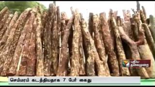 Seven Tamils arrested for redwood smuggling in Andhra Pradesh