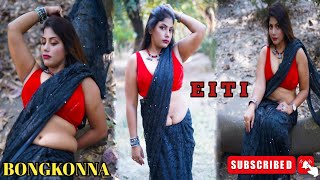 Saree Lovers BONGKONNA | E I T I | With Red And Black Neted Saree #sareelove #sareelovers #bongkonna