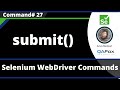 submit() Command - Selenium WebDriver