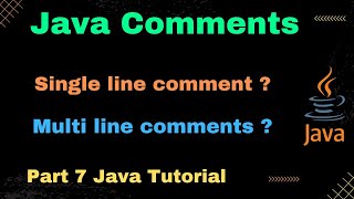 Java Comments // what is single line and multiline comments // Easy Learning Channel