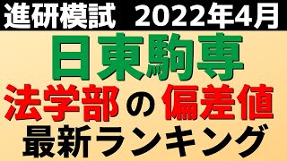 日東駒専の難易度。法学部の偏差値ランキング【日本大学/東洋大学/駒澤/専修 2022/4　進研模試】