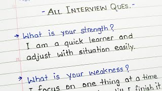 Interview most common question and answers / job interview conversation in english/job interview
