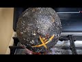 Roasted Breadfruit over the stove top, Caribbean Style, simple & easy.