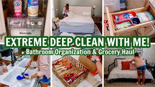 EXTREME DEEP CLEAN WITH ME! | EXTREME CLEANING MOTIVATION | CRICUT + THE CONTAINER STORE ORGANIZING