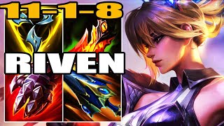 Wild Rift Riven Jungle Gameplay 11 -1 -8 (Build & Runes) - Legendary Ranked