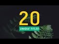 20 Minimal Titles Animation - After Effects Template